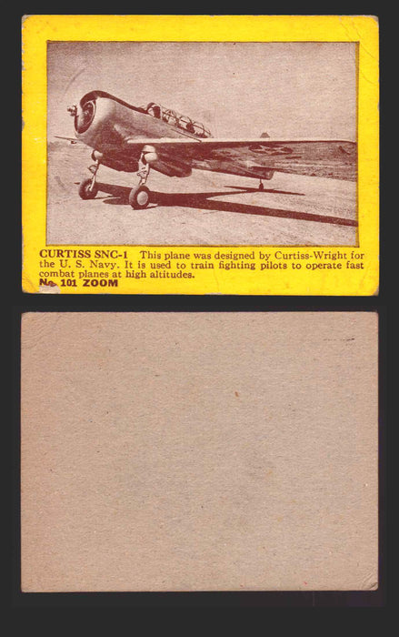 1940 Zoom Airplanes Series 2 & 3 You Pick Single Trading Cards #1-200 Gum 101 Curtiss SNC-1  - TvMovieCards.com