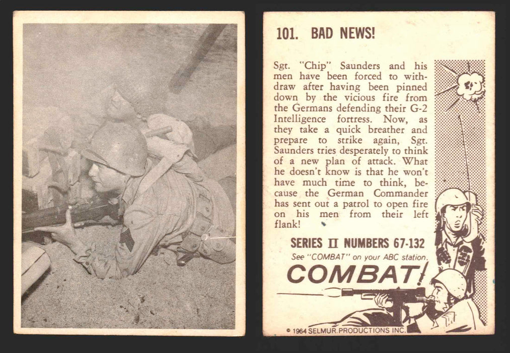 1964 Combat Series II Donruss Selmur Vintage Card You Pick Singles #67-132 101   Bad News!  - TvMovieCards.com