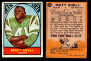 1967 Topps Football Trading Card You Pick Singles #1-#132 VG #102 Matt Snell (creased)  - TvMovieCards.com