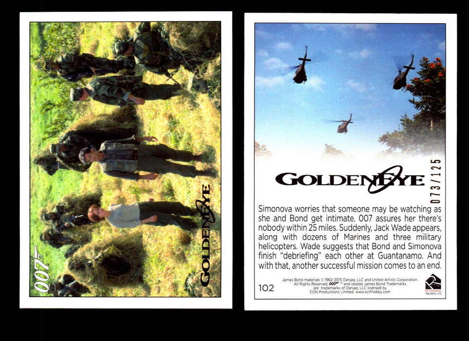 James Bond Archives 2015 Goldeneye Gold Parallel Card You Pick Single #1-#102 #102  - TvMovieCards.com