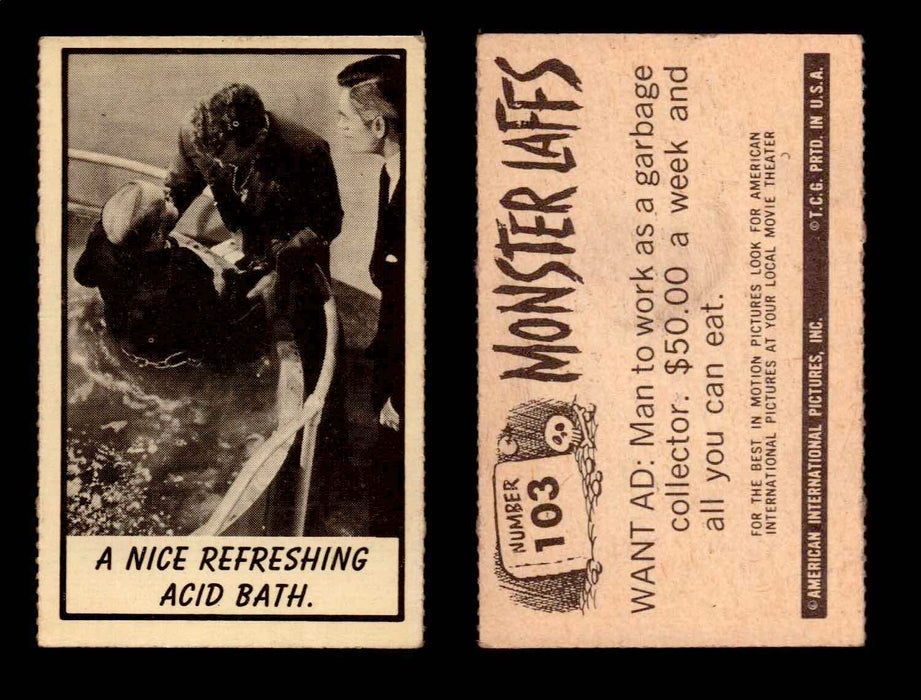 1966 Monster Laffs Midgee Vintage Trading Card You Pick Singles #1-108 Horror #103  - TvMovieCards.com