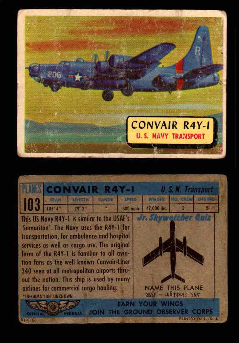 1957 Planes Series II Topps Vintage Card You Pick Singles #61-120 #103  - TvMovieCards.com