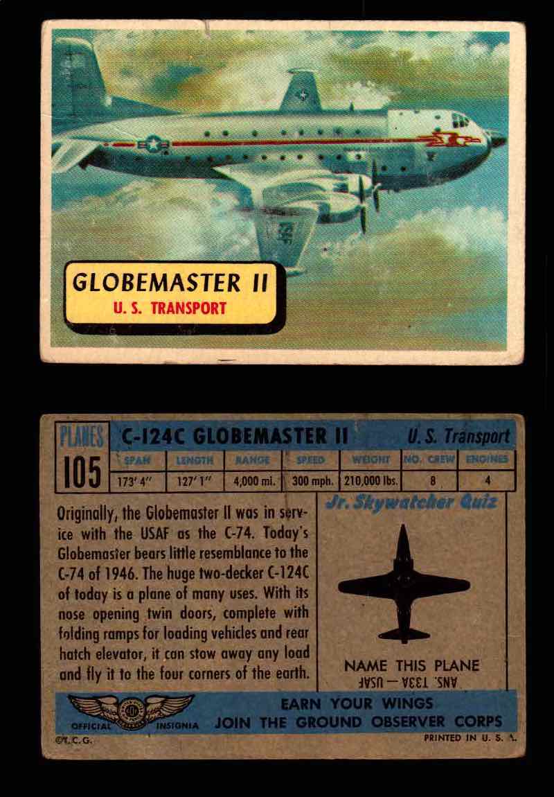 1957 Planes Series II Topps Vintage Card You Pick Singles #61-120 #105  - TvMovieCards.com
