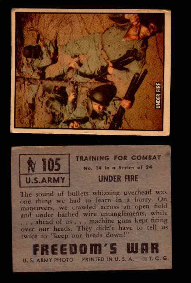 1950 Freedom's War Korea Topps Vintage Trading Cards You Pick Singles #101-203 #105  - TvMovieCards.com