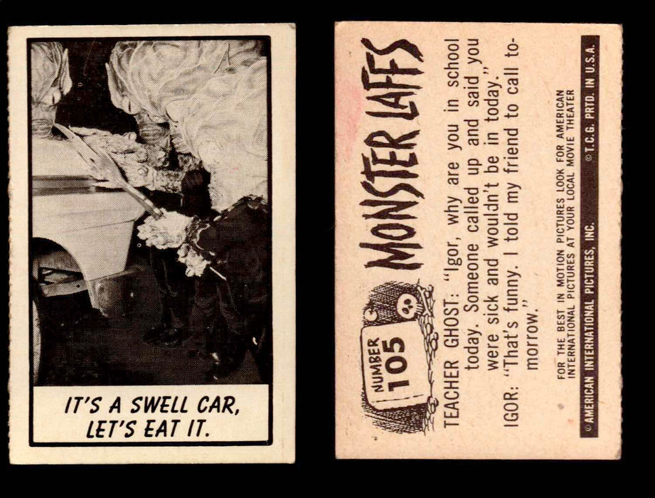 1966 Monster Laffs Midgee Vintage Trading Card You Pick Singles #1-108 Horror #105  - TvMovieCards.com