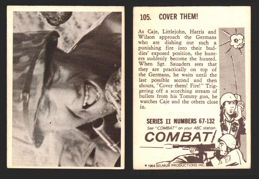 1964 Combat Series II Donruss Selmur Vintage Card You Pick Singles #67-132 105   Cover Them!  - TvMovieCards.com
