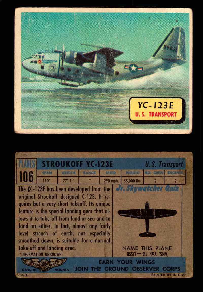 1957 Planes Series II Topps Vintage Card You Pick Singles #61-120 #106  - TvMovieCards.com