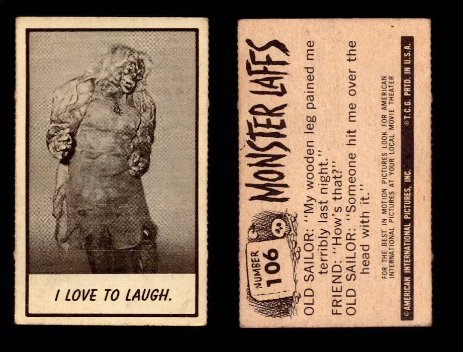 1966 Monster Laffs Midgee Vintage Trading Card You Pick Singles #1-108 Horror #106  - TvMovieCards.com