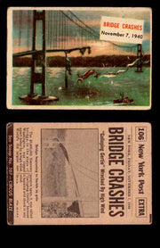 1954 Scoop Newspaper Series 2 Topps Vintage Trading Cards U Pick Singles #78-156 106   Bridge Crashes  - TvMovieCards.com