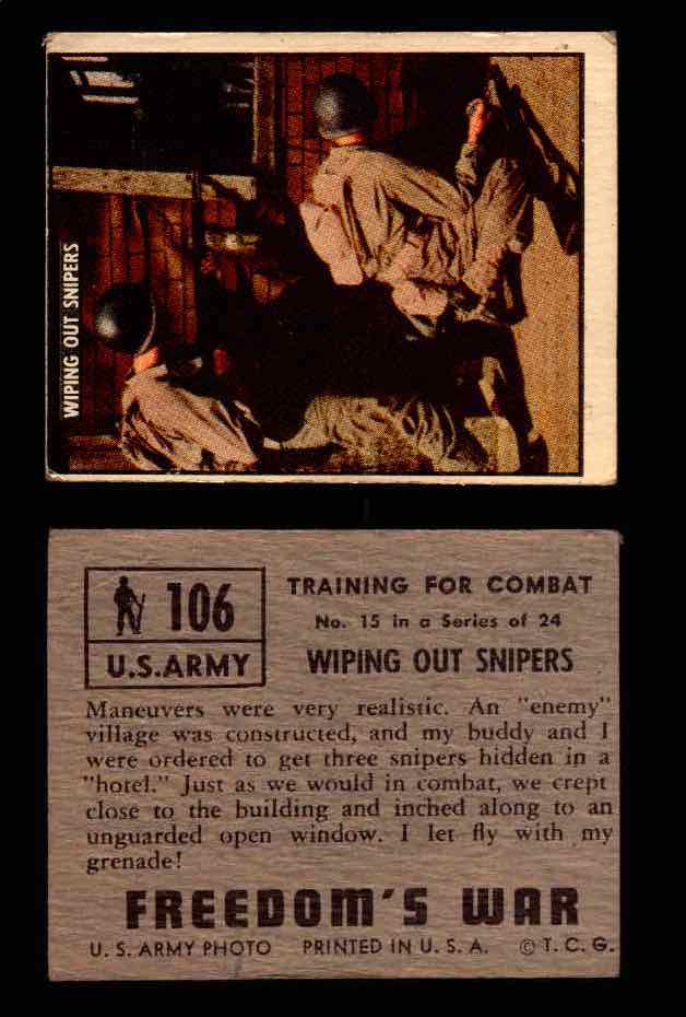1950 Freedom's War Korea Topps Vintage Trading Cards You Pick Singles #101-203 #106  - TvMovieCards.com
