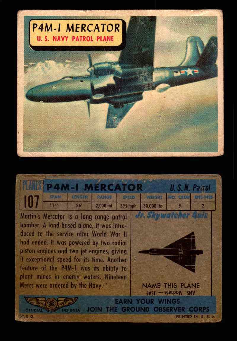 1957 Planes Series II Topps Vintage Card You Pick Singles #61-120 #107  - TvMovieCards.com