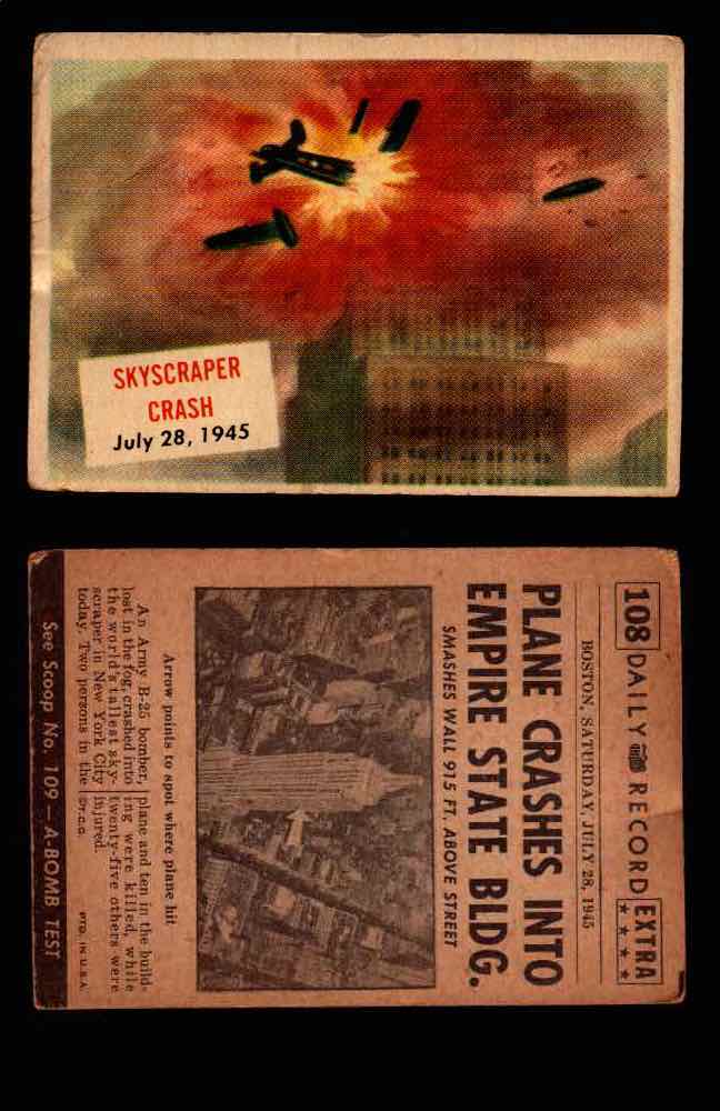 1954 Scoop Newspaper Series 2 Topps Vintage Trading Cards U Pick Singles #78-156 108   Skyscraper Crash  - TvMovieCards.com