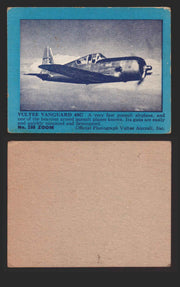 1940 Zoom Airplanes Series 2 & 3 You Pick Single Trading Cards #1-200 Gum 108 Vultee Vanguard 48C  - TvMovieCards.com