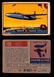 1953 Wings Topps TCG Vintage Trading Cards You Pick Singles #101-200 #108  - TvMovieCards.com