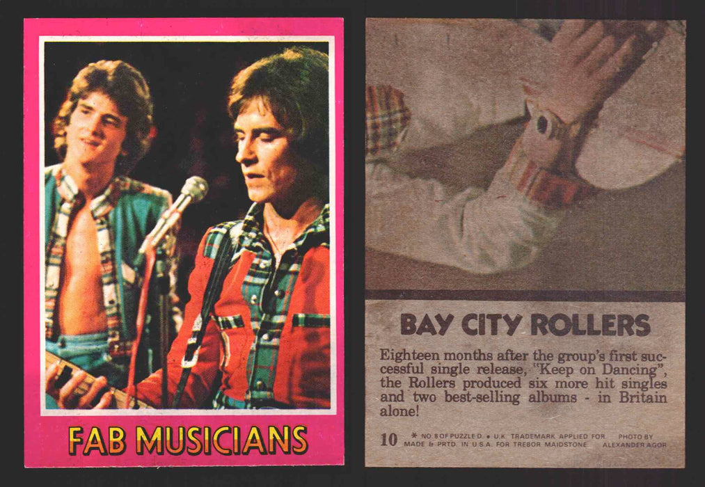 1975 Bay City Rollers Vintage Trading Cards You Pick Singles #1-66 Trebor 10   Fab Musicians  - TvMovieCards.com
