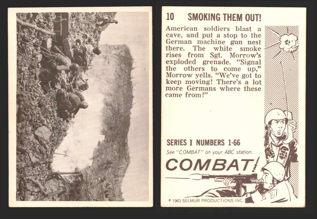 1963 Combat Series I Donruss Selmur Vintage Card You Pick Singles #1-66 10   Smoking Them Out!  - TvMovieCards.com