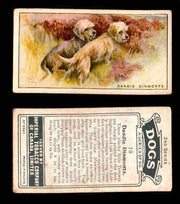 1925 Dogs 2nd Series Imperial Tobacco Vintage Trading Cards U Pick Singles #1-50 #10 Dandie Dinmonts  - TvMovieCards.com