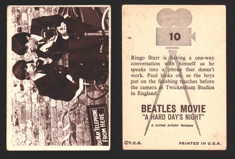 Beatles A Hard Days Night Movie Topps 1964 Vintage Trading Card You Pick Singles #10  - TvMovieCards.com