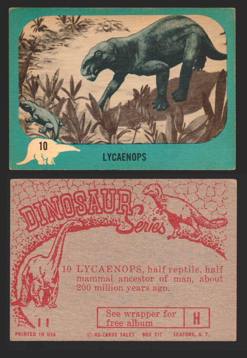 1961 Dinosaur Series Vintage Trading Card You Pick Singles #1-80 Nu Card 10	Lycaenops  - TvMovieCards.com