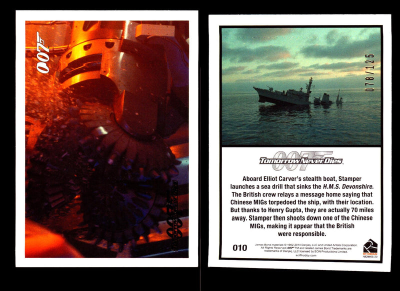 James Bond Archives 2014 Tomorrow Never Dies Gold Parallel Card You Pick Singles #10  - TvMovieCards.com