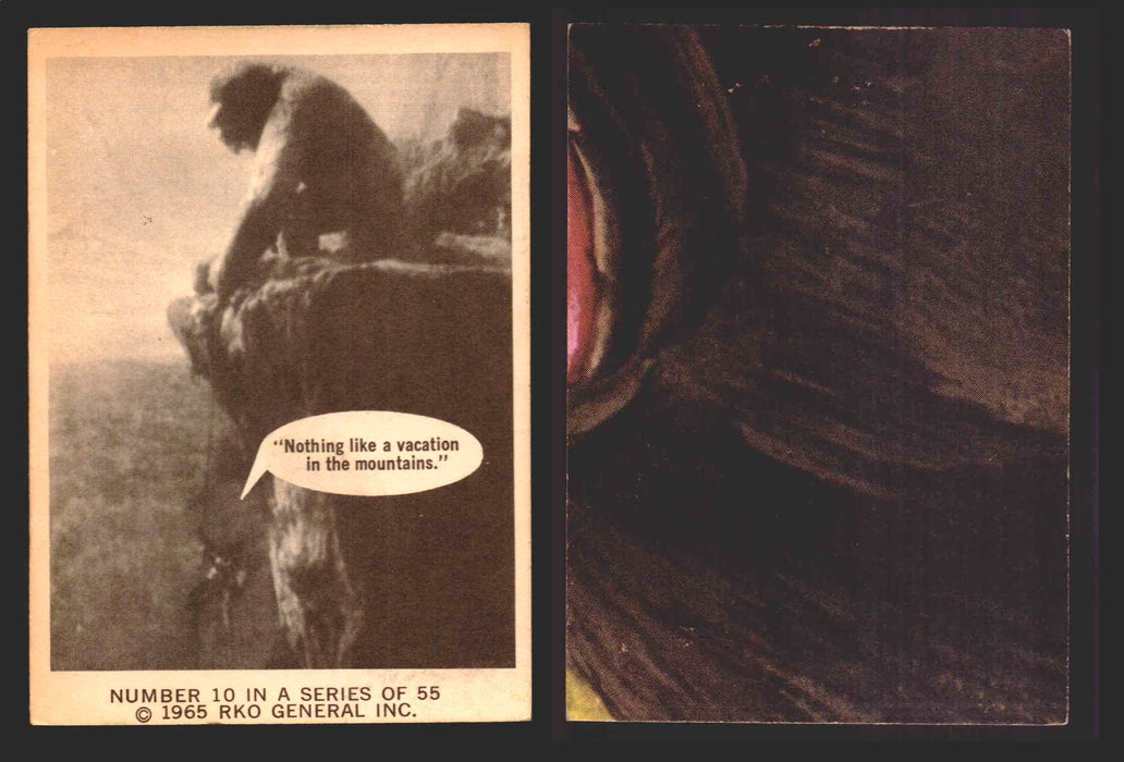 1966 King Kong Donruss RKO Vintage Trading Cards You Pick Singles #1-55 10   "Nothing like a vacation in the mountains.”  - TvMovieCards.com