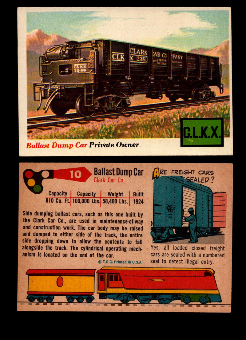 Rails And Sails 1955 Topps Vintage Card You Pick Singles #1-190 #10 Ballast Dump Car  - TvMovieCards.com