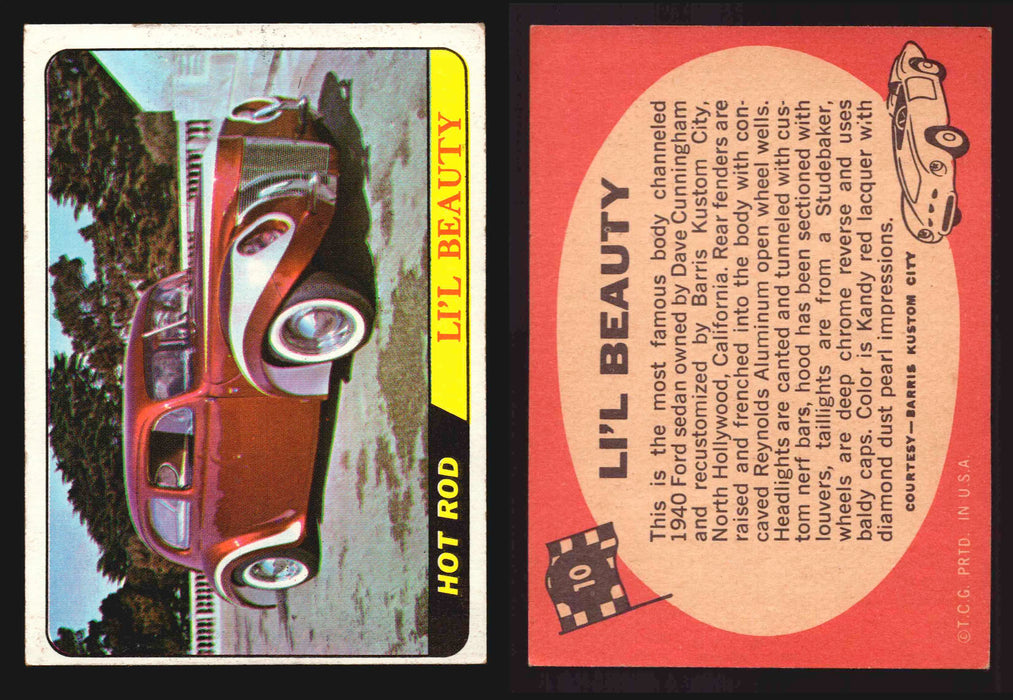 Hot Rods Topps 1968 George Barris Vintage Trading Cards #1-66 You Pick Singles #10 Li'l Beauty  - TvMovieCards.com