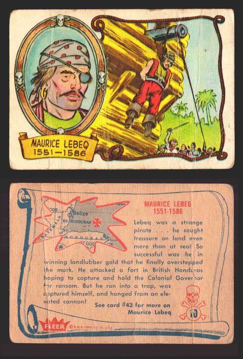 1961 Pirates Bold Vintage Trading Cards You Pick Singles #1-#66 Fleer 10   Maurice Lebeq  - TvMovieCards.com