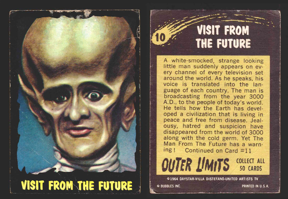 1964 Outer Limits Bubble Inc Vintage Trading Cards #1-50 You Pick Singles #10  - TvMovieCards.com