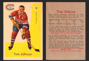 1959-60 Parkhurst Hockey NHL Trading Card You Pick Single Cards #1 - 50 NM/VG #10 Tom Johnson  - TvMovieCards.com