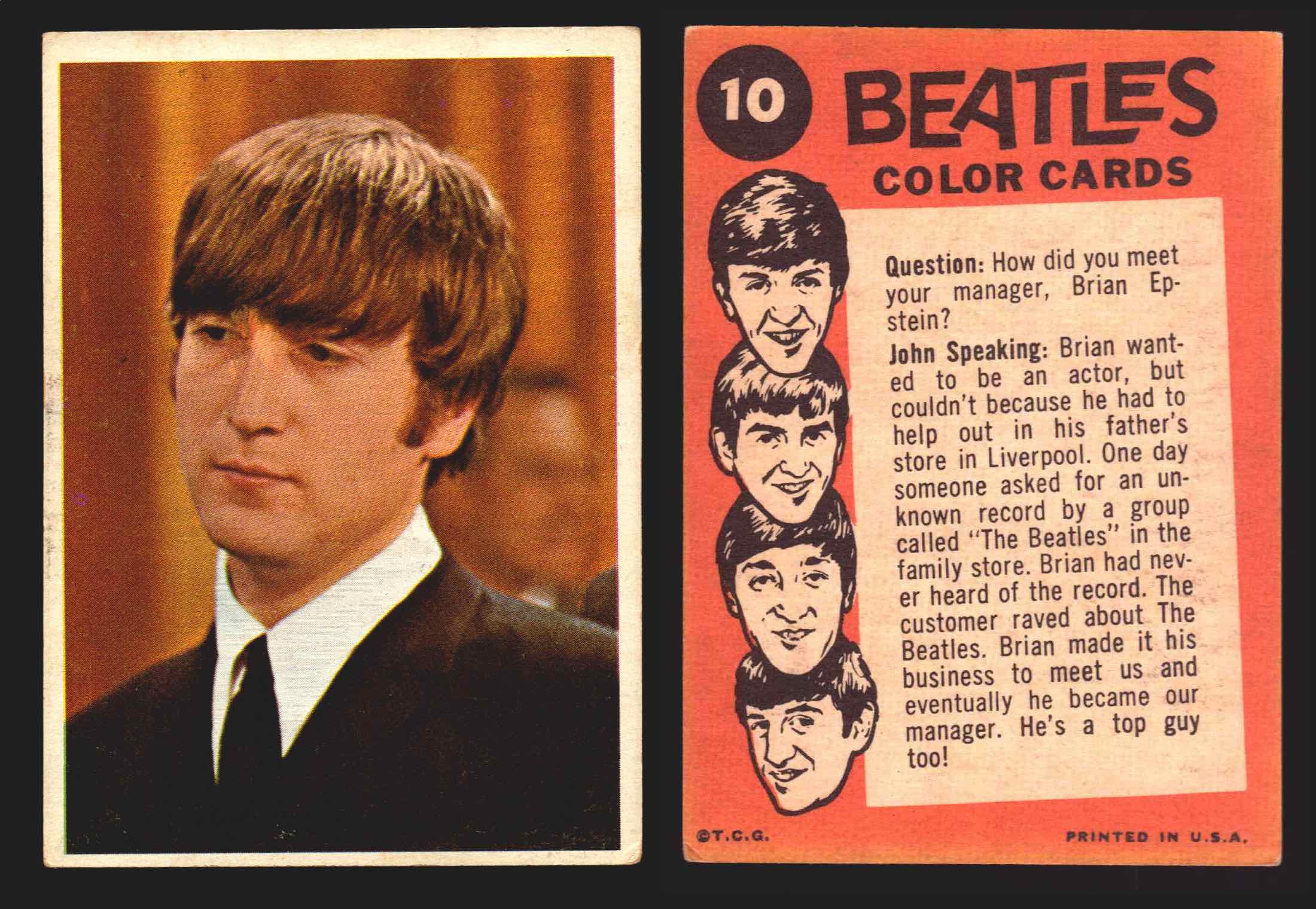 Beatles Color Topps 1964 Vintage Trading Cards You Pick Singles #1