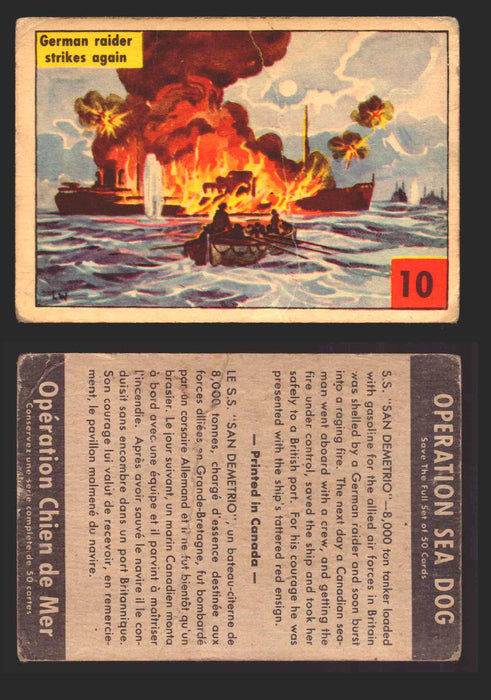 1954 Parkhurst Operation Sea Dogs You Pick Single Trading Cards #1-50 V339-9 10 German Raider Strikes Again  - TvMovieCards.com