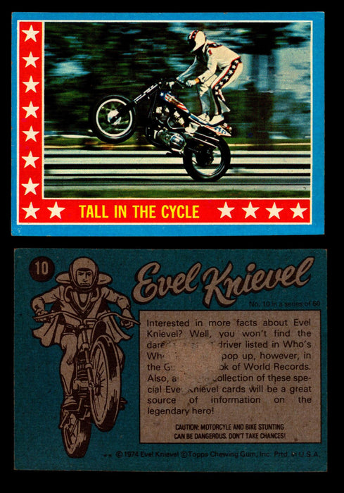 Evel Knievel Topps 1974 Vintage Trading Cards You Pick Singles #1-60 #10  - TvMovieCards.com
