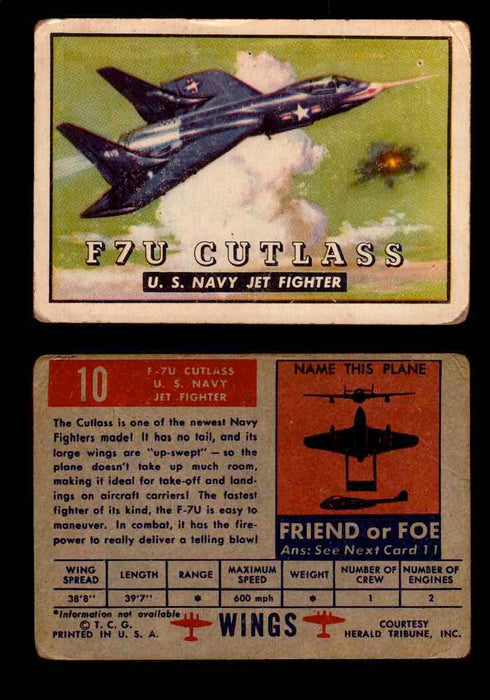 1952 Wings Topps TCG Vintage Trading Cards You Pick Singles #1-100 #10  - TvMovieCards.com
