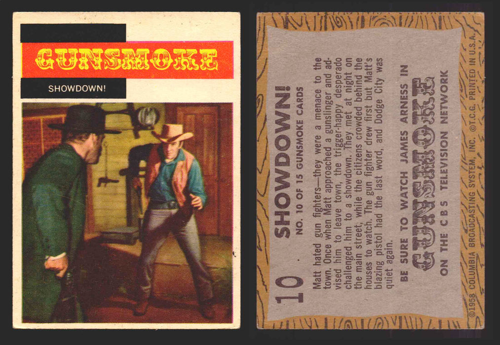1958 TV Westerns Topps Vintage Trading Cards You Pick Singles #1-71 10   Showdown!  - TvMovieCards.com