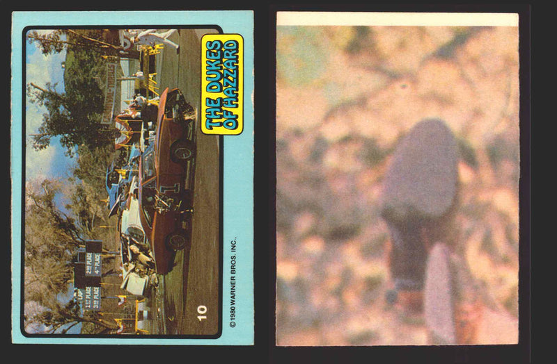 1980 Dukes of Hazzard Vintage Trading Cards You Pick Singles #1-#66 Donruss 10   The General Lee in a race  - TvMovieCards.com