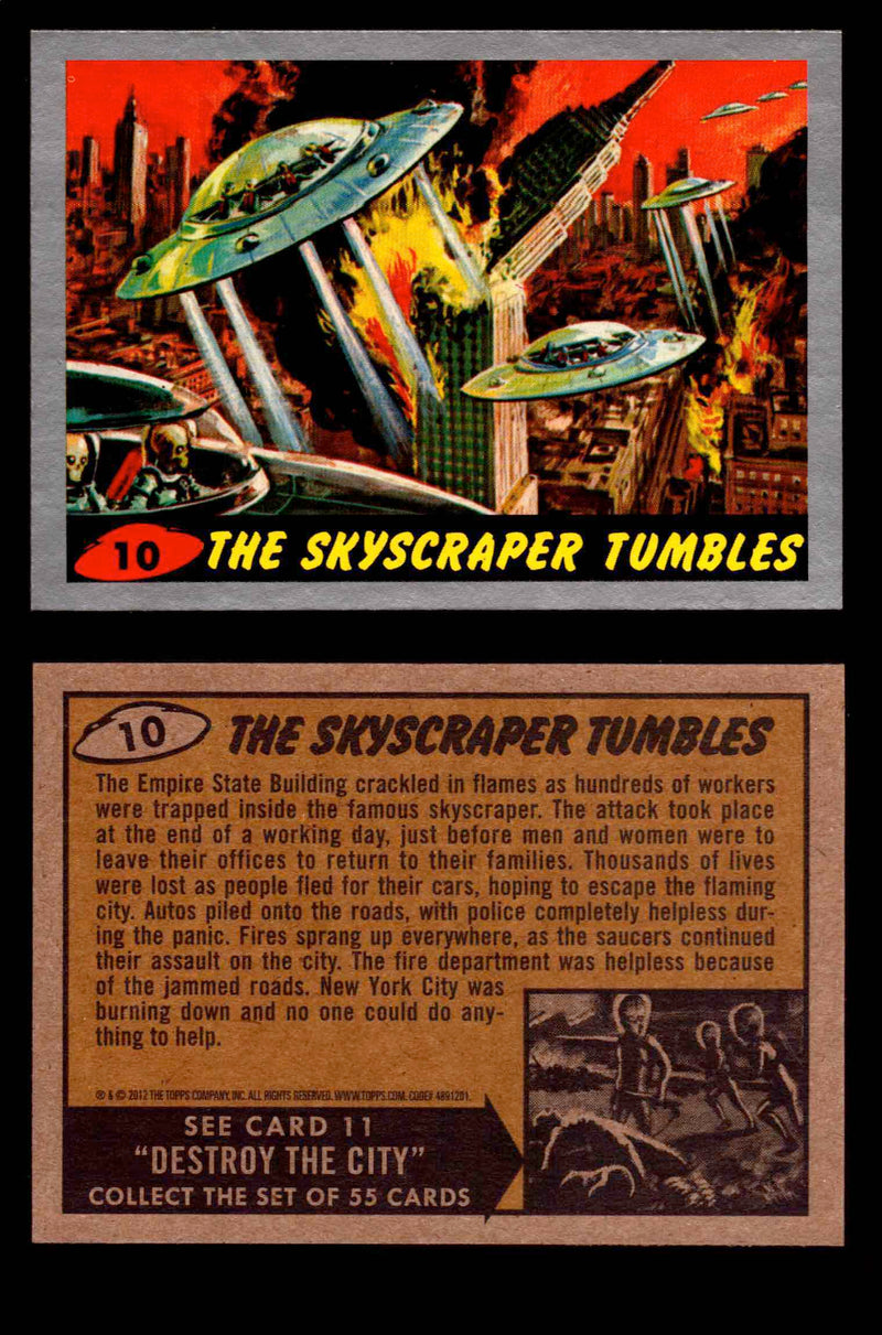 2012 Mars Attacks Silver Parallel You Pick Single Trading Card #1-55 Topps #10  - TvMovieCards.com