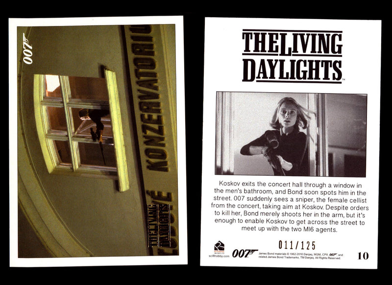 James Bond Archives The Living Daylights Gold Parallel Card You Pick Single 1-55 #10  - TvMovieCards.com