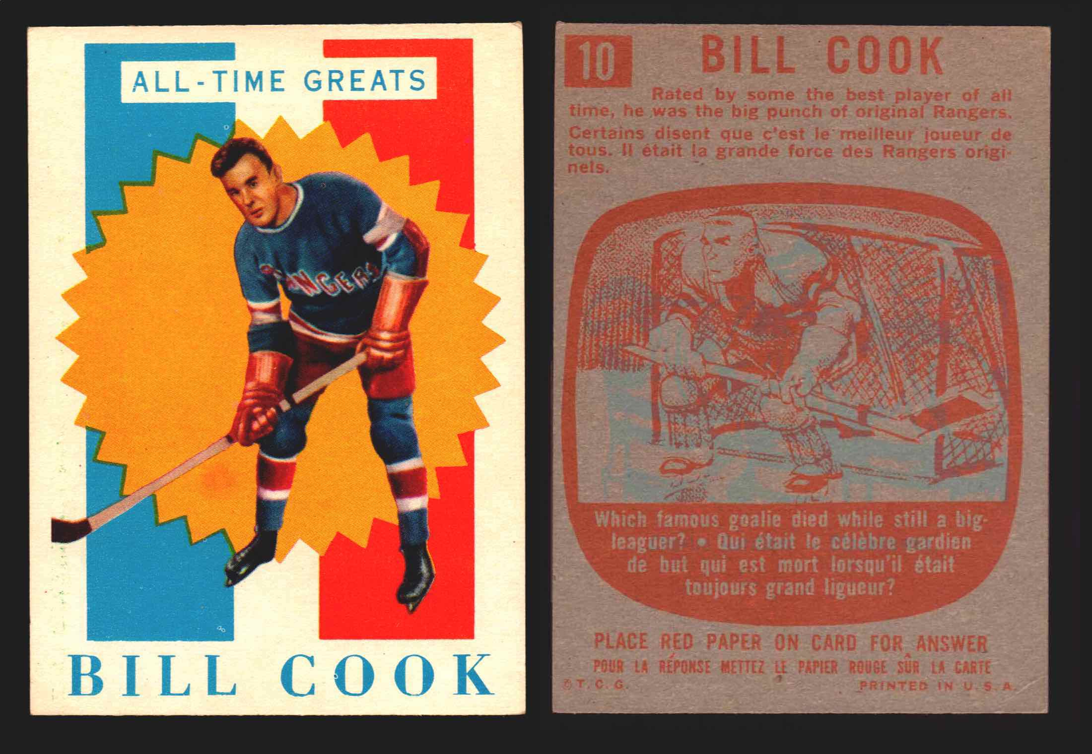 1960-61 Topps Hockey NHL Trading Card You Pick Single Cards #1