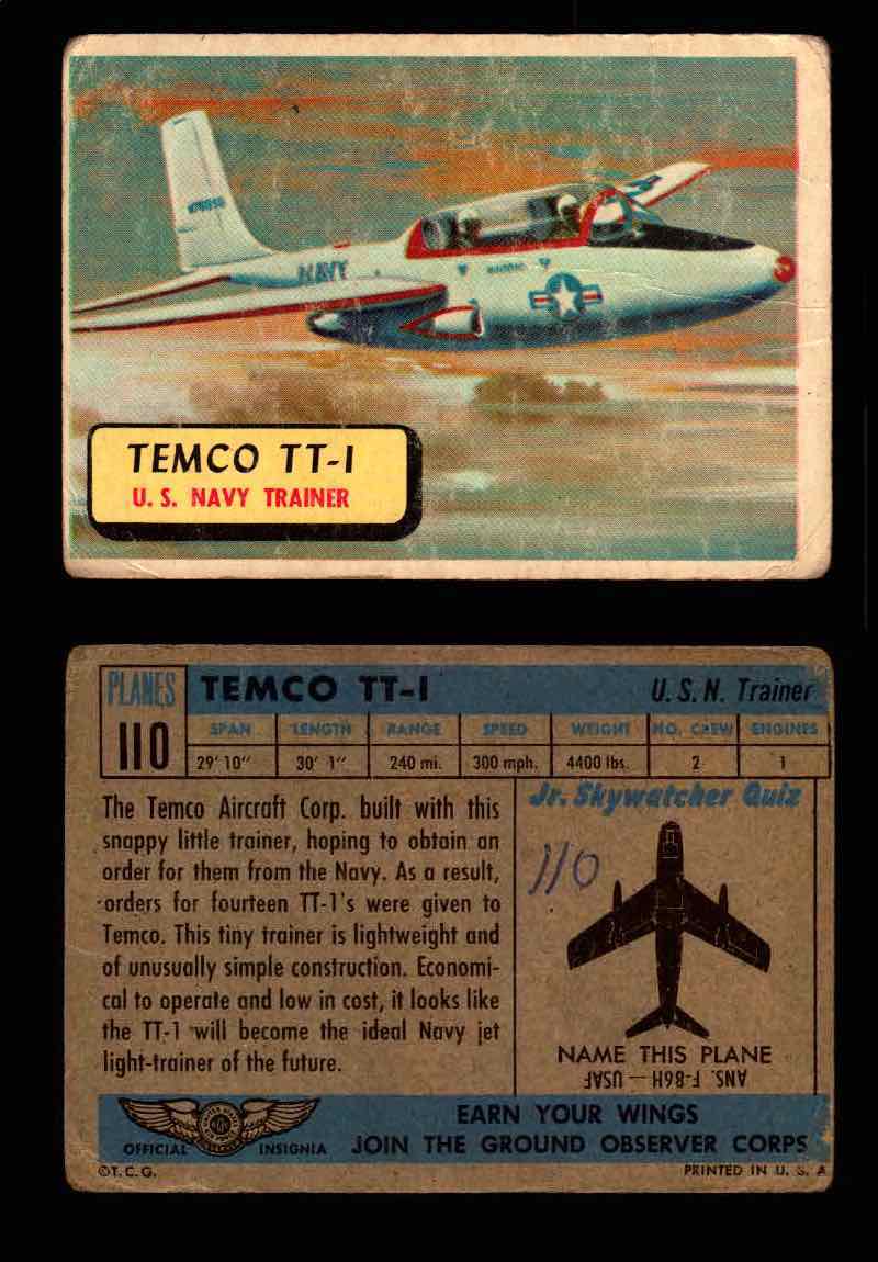 1957 Planes Series II Topps Vintage Card You Pick Singles #61-120 #110  - TvMovieCards.com