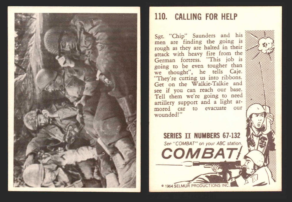 1964 Combat Series II Donruss Selmur Vintage Card You Pick Singles #67-132 110   Calling for Help  - TvMovieCards.com