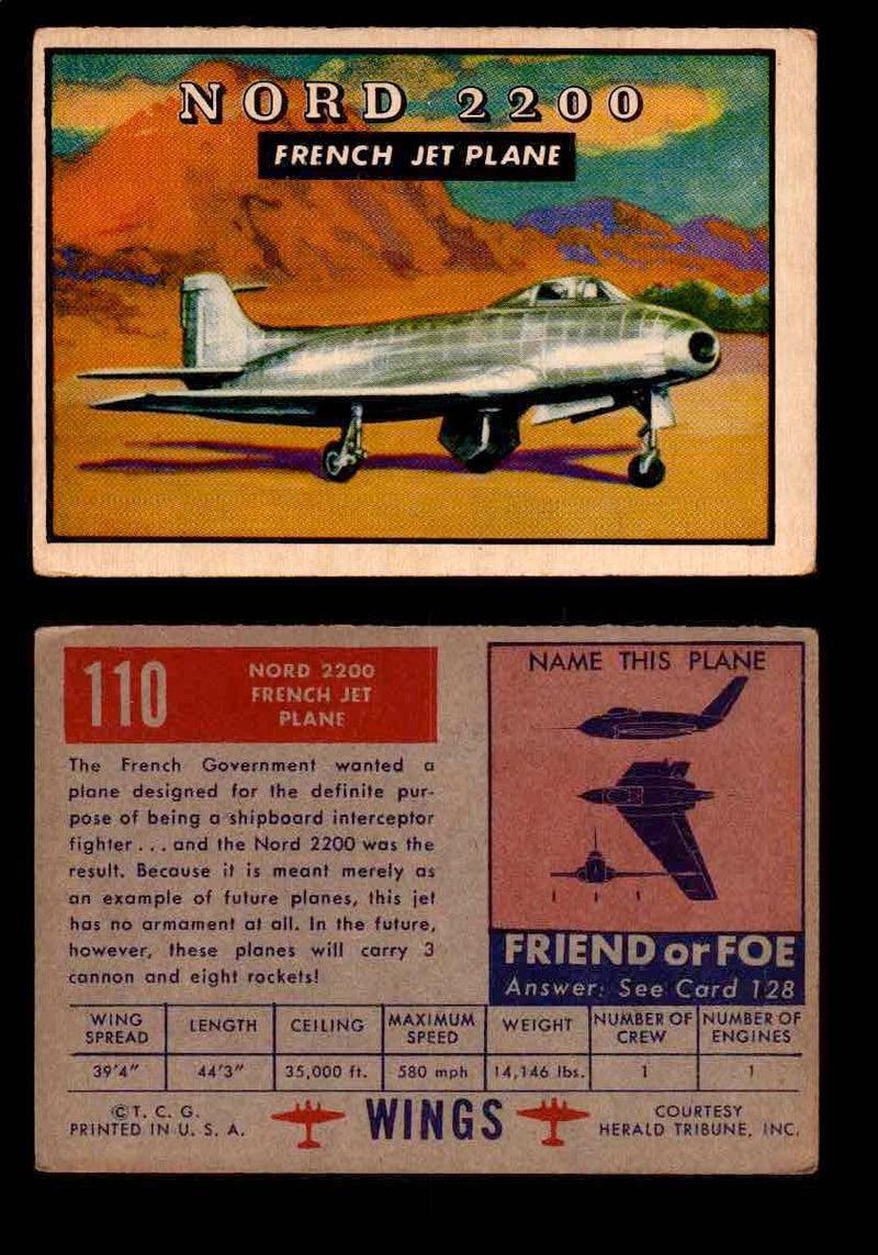 1953 Wings Topps TCG Vintage Trading Cards You Pick Singles #101-200 #110  - TvMovieCards.com