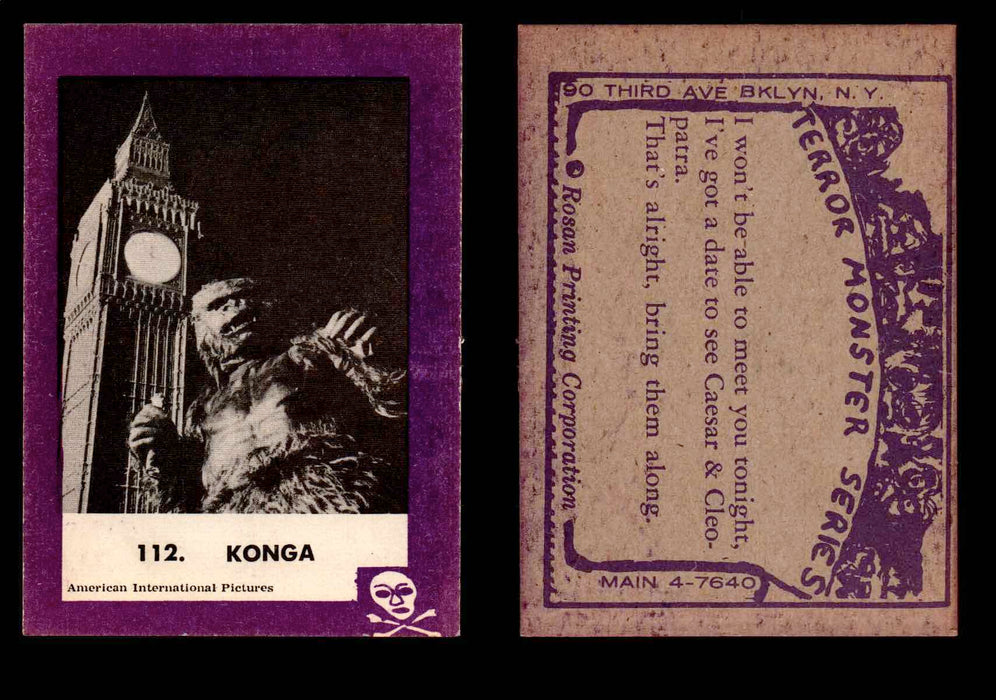1963 Terror Monsters Rosan Vintage Trading Cards You Pick Singles #1-132 #112  - TvMovieCards.com