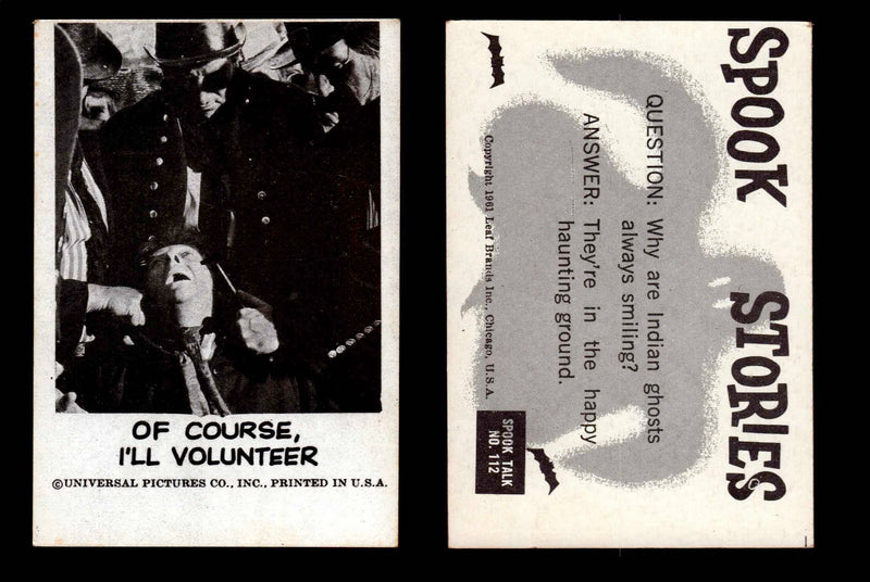 1961 Spook Stories Series 2 Leaf Vintage Trading Cards You Pick Singles #72-#144 #112  - TvMovieCards.com