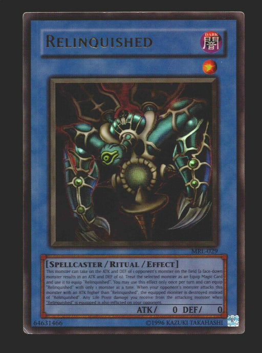 YuGiOh! Relinquished MRL-029 Ultra Rare Unlimited Holographic Card   - TvMovieCards.com