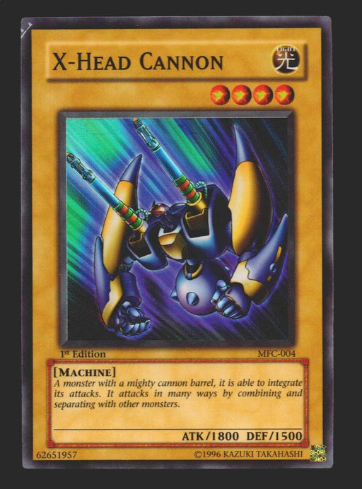 YuGiOh!  X-Head Cannon MFC-004 Super Rare 1st Edition Holographic Card   - TvMovieCards.com