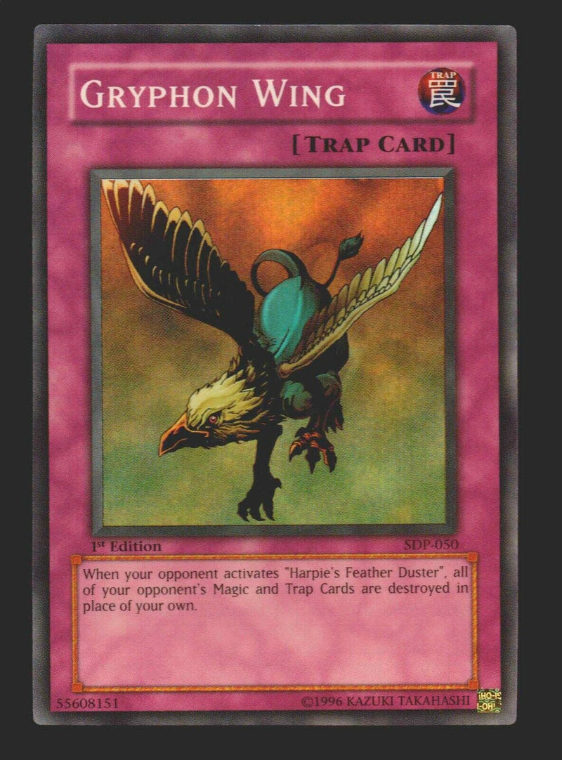 YuGiOh! Gryphon Wing SDP-050 1st Edition Super Rare Holographic Card   - TvMovieCards.com