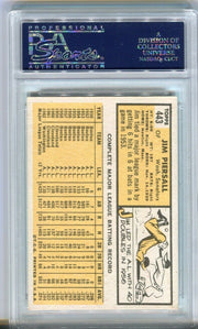1963 Topps Baseball Card #443 Jim Piersall Washington Senators PSA 4 VG-EX   - TvMovieCards.com