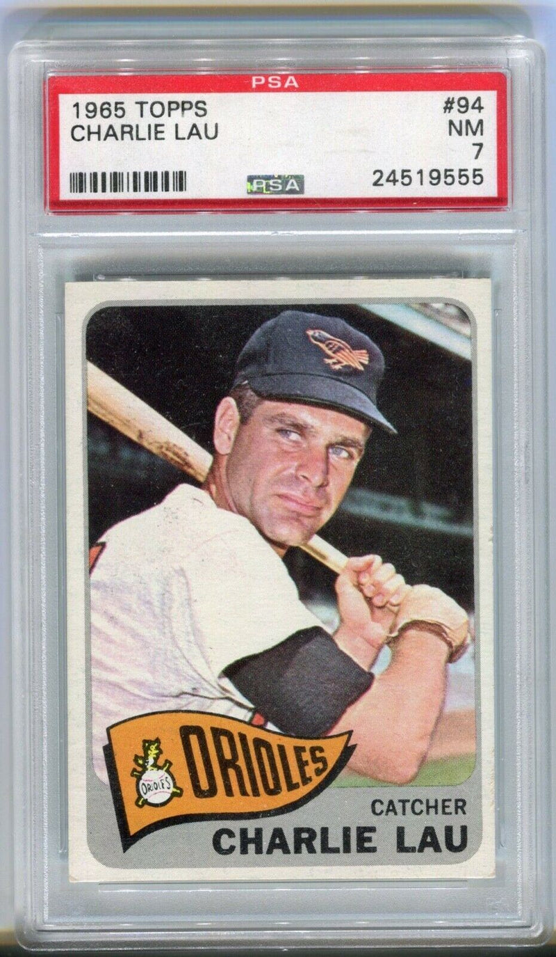 1965 Topps Baseball Charlie Lau #94 Orioles Catcher PSA 7 NM-MT   - TvMovieCards.com