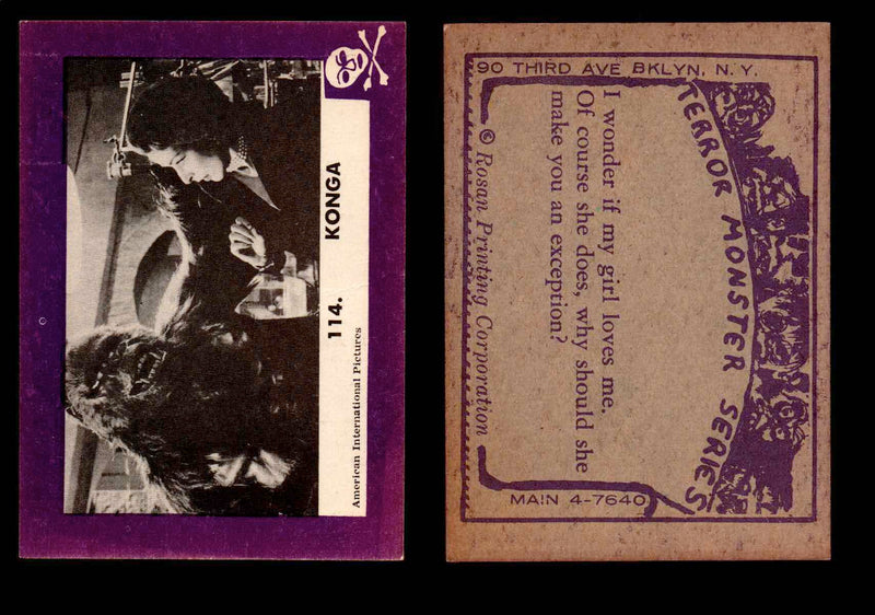 1963 Terror Monsters Rosan Vintage Trading Cards You Pick Singles #1-132 #114  - TvMovieCards.com